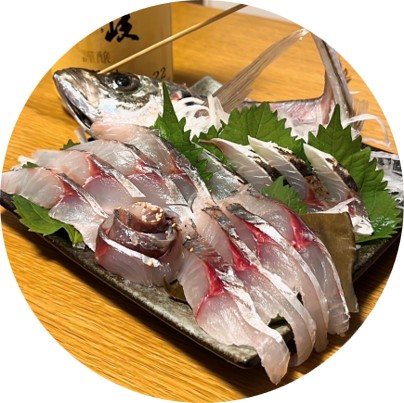アジのお造り