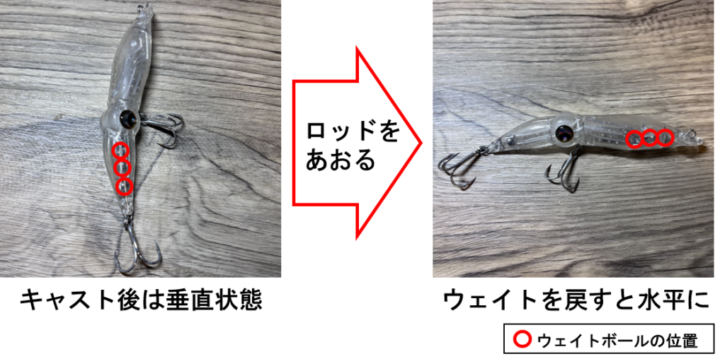 ズィークイッドの姿勢変更（図）