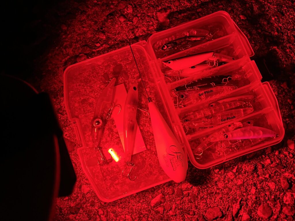 赤色ライトで照らした時の見た目